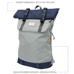 Doughnut Christopher Jungle Series Rucksack light grey x navy