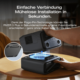 EcoFlow Powerstation River 3 Max mit Zusatzakku 600 W (X-Boost 1200 W)