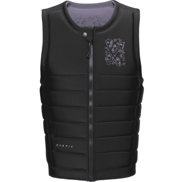 Mystic Mayhem Impact Vest Fzip Wake Black