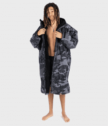 dryrobe Advance Poncho Long Sleeve Black Camo Black