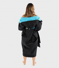 dryrobe Advance Poncho Long Sleeve Black Blue