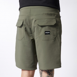 Mystic Trail Hybrid Boardshort Moss