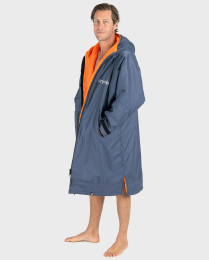 dryrobe Advance Poncho Long Sleeve Dark Grey Orange