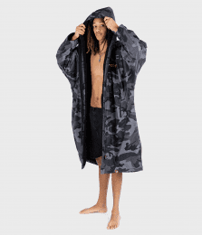 dryrobe Advance Poncho Long Sleeve Black Camo Black