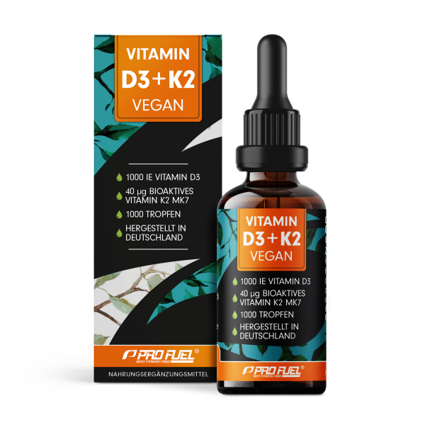 ProFuel Vitamin D3 + K2 Tropfen vegan - 1000 Tropfen, 30 ml Flasche