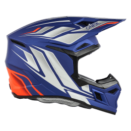 O'NEAL 3SRS MX Motocross Helm V24 Vertical Blue/White/Red