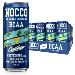 Nocco BCAA Drink 24 x 330 ml Dose (Pfandartikel), Caribbian