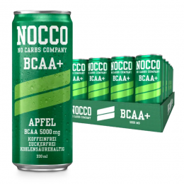 Nocco BCAA Drink 24 x 330 ml Dose (Pfandartikel), Apfel