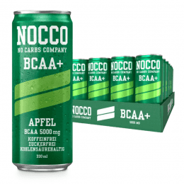 Nocco BCAA Drink 24 x 330 ml Dose (Pfandartikel), Apfel