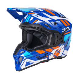 O'Neal EX-SRS Motocross Helm DUST blue/orange