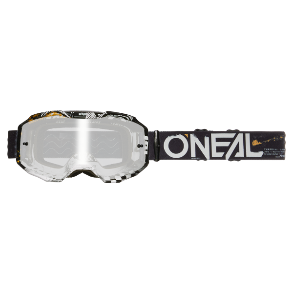 O'NEAL B-10 Goggle ATTACK black/white - silver mirror