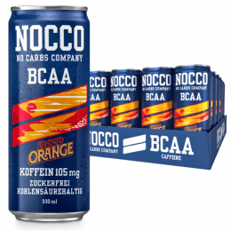 Nocco BCAA Drink 24 x 330 ml Dose (Pfandartikel), Blood Orange del Sol