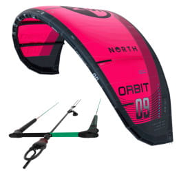 North Orbit Kite 2025 Big Air Freeride Rubine Red 7 m + Navigator Bar 45-50 cm