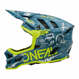 O'NEAL BLADE Polyacrylite Helm HR V.23 Teal/Neon Yellow