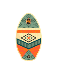 Skimboard SkimOne 37 95cm Navajaui Grün Orange