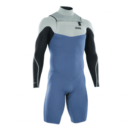 ION Wetsuit Element 2/2 Shorty LS Front Zip men cascade-blue