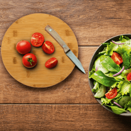 Brunner Greenkick Salatschüssel mit Besteck Ø25 cm cremefarben