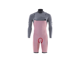 ION Wetsuit Seek Core 3/2 Shorty LS Front Zip men