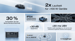 EcoFlow River 3 UPS Lithium-Powerstation, 245Wh - 0% MwSt (Angebot gemäß §12 Abs.3 UstG)