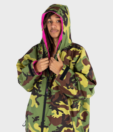 dryrobe Advance Poncho Long Sleeve Camo Pink Black