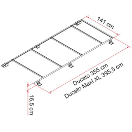 Fiamma Dachreling Roof Rail Ducato schwarz