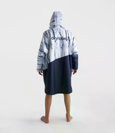 DRYROBE Advance Long Sleeve Batik Blau – wasserdichter Unisex Outdoor-Umkleidemantel