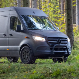 Delta Frontbügel Schwarz Matt 70 mmSprinter Frontantrieb 2018-2022