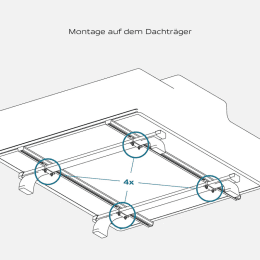 Horntools Dachzelt Dachzelt Track 130 cm / Ohne Vorzelt
