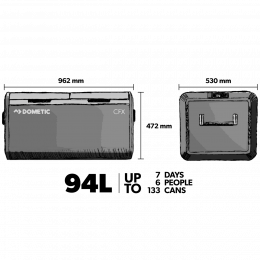 Dometic CoolFreeze CFX3 95DZ Kompressorkühlbox 93 Liter, 12 / 24 / 110-240 Volt