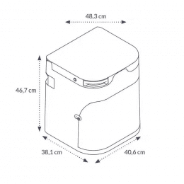 OGO® Kompakte Komposttoilette mit elektrischem Rührwerk, 12V, Version 2023