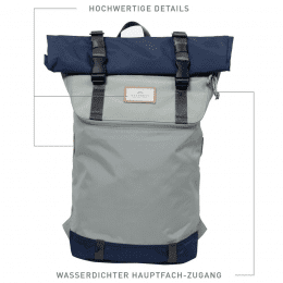 Doughnut Christopher Jungle Series Rucksack light grey x navy