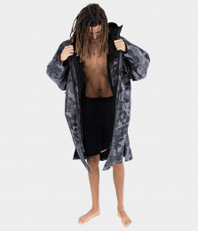 dryrobe Advance Poncho Long Sleeve Black Camo Black