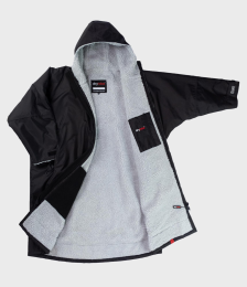 dryrobe Advance Poncho Long Sleeve Black Grey