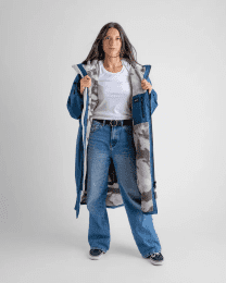 dryrobe Advance Poncho Long Sleeve Blue Camo Blue