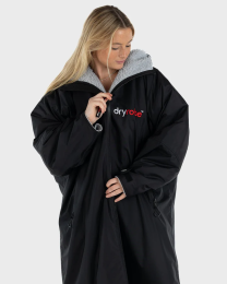 dryrobe Advance Poncho Long Sleeve Black Grey