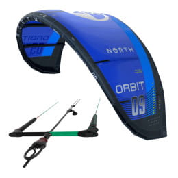 North Orbit Kite 2025 Big Air Freeride Pacific Blue, 9 m + Navigator Bar 45-50 cm
