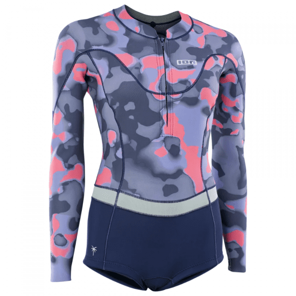 ION Wetsuit Amaze Hot Shorty 1.5 LS Front Zip women capsule-pink