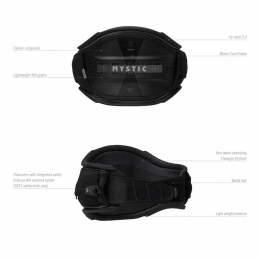 Mystic Stealth Waist Harness Kitesurf-Trapez Black / Grey