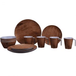 Gimex Nature Line Teak Geschirrset, 16-teilig