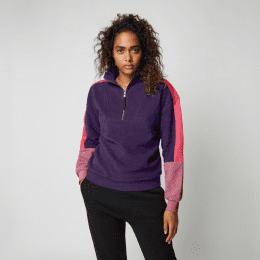 Mystic The Heat Zip Up Sweat Deep Purple