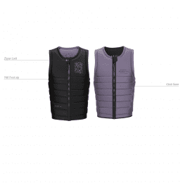 Mystic Mayhem Impact Vest Fzip Wake Black