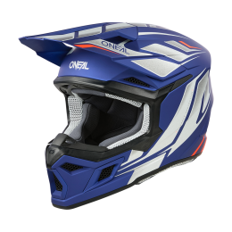 O'NEAL 3SRS MX Motocross Helm V24 Vertical Blue/White/Red