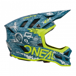 O'NEAL BLADE Polyacrylite Helm HR V.23 Teal/Neon Yellow