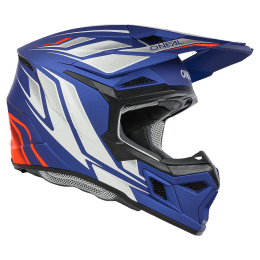 O'NEAL 3SRS MX Motocross Helm V24 Vertical Blue/White/Red